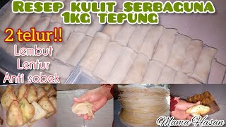 RESEP KULIT MARTABAK MINI/LUMPIA BASAH/RISOLES /SOSIS SOLO/RISOL KAMPUNG ANTI SOBEK @dapurmamahasan