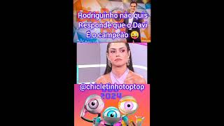 Rodriguinho não quis falar que o campeão é o Davi #bbb24 #redeglobo #boninho #tadeuschmidt