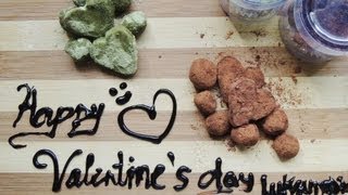 Heart Shaped Chocolate Truffles (Dark Chocolate & Green Tea Truffles) Valentine Recipe