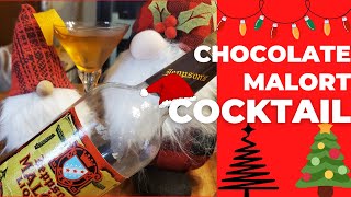 Make This Christmas Malort Chocolate Cognac Martini! #ChristmasMartini2022