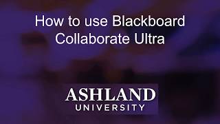 How to Use Blackboard Collaborate Ultra