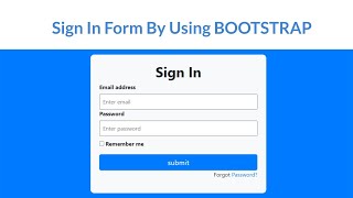 Bootstrap Sign In form