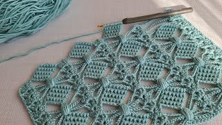 Wow!. Amazing! Super Easy 3D how to make eye catching crochet/Everyone who saw it loved it.Muhteşem