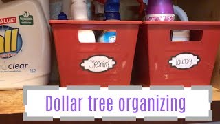 Organizing with me on a budget| Easy dollar tree organizing