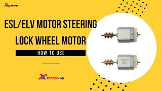 How to use BENZ ESL TOOL for ESL/ELV Motor Steering Lock Wheel Motor