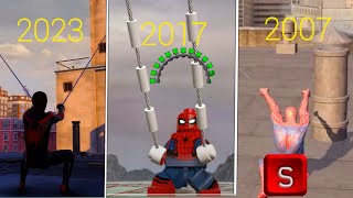 web SLINGSHOT Evolution in spider man games(2007-2023)