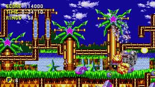 Sonic CD DESTROYING PALMTREE EGGMAN WITH NUTS IN HAND