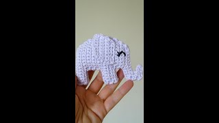 Super cute easy crochet elephant 🐘