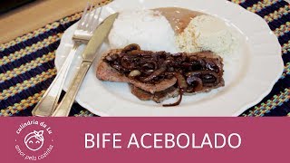 Bife Acebolado - Culinária da Lu