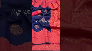 Soft Silk Copper Zari Sarees with beautiful weaving concept @aatwos l Whatsapp 9976566489