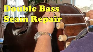 Upright Bass Seam Repair