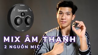 Bộ trộn âm thanh 2 nguồn tiếng cho micro Saramonic SR-AX1