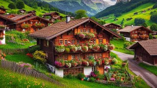 Switzerland countryside - Relaxing walk in the most beautiful villages in Bernese Oberland