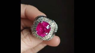 Gem Gardener: 7ct Unheated Burmese Ruby Ring