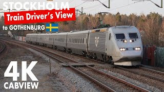 STOCKHOLM to GOTHENBURG - 4K Cabview