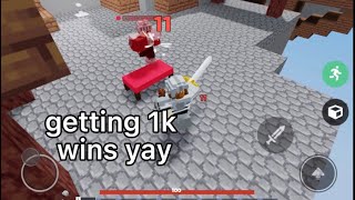 getting 1k wins in roblox bedwars