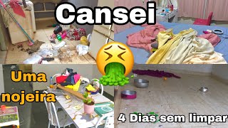 CANSEI!! 4DIAS SEM LIMPAR A CASA|| ESTAVA UM NOJO🤮|FAXINA COMPLETA PESADA 🥵