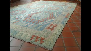 309633 Afghan Washed Kilim Walkaround