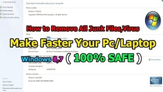 CLEAN RAM,JUNKFILES ,FREE UP SPACE,SPEED UP PC