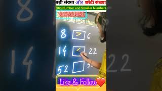 smaller Number 💯|Bigger Number💯|Easy Maths|choti va Badi Sankhya| Aarohi Pawar