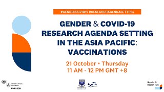 Gender & COVID-19 Research Agenda Setting in Asia Pacific: Vaccinations