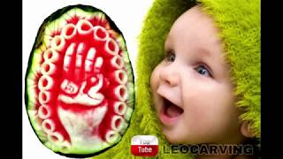 NEWBORN BABY CARVING IN WATERMELON - தமிழன்