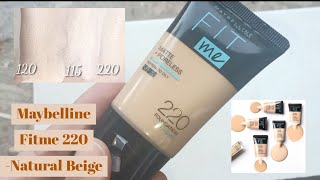 Maybelline Fit Me Matte + Poreless Liquid Foundation - 220 Natural Beige