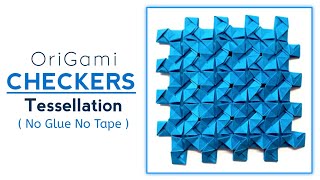 Origami Checkers Tessellation ( Master Jugal ) || Unit Tessellation Series-12 || ORIGAMI J15