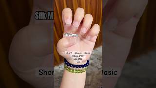 #Short #Square #Basic #Transparent #Sculpted #Acrylic #Nail #Extensions #Relatable #Makeup #Shorts