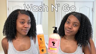 Wash N’ Go using Camille Rose Spiked Honey Mousse & Curl Maker Gel