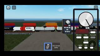 ROBLOX BANKRUPTCY BLUE RO SCALE RAILFANNING TWO TRAINS TANKER TRAIN AND INTERMODAL TRAIN #TRAINS