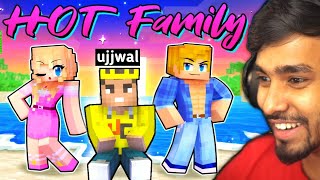 😱 BABY UJJWAL ADOPTED BY HOT FAMILY IN MINECRAFT | Techno Gamerz | Minecraft