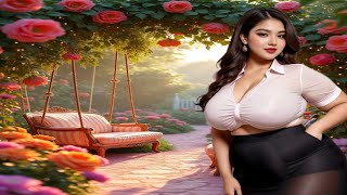 4k ai art lookbook model| plus size Indian models videos | Al Generated Fashion Photoshoot | Curvy-1