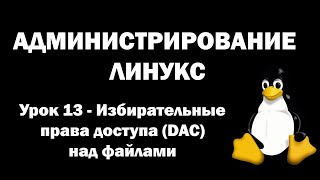 Администрирование Линукс (Linux) - Урок 13 - Избирательные права доступа (DAC) над файлами