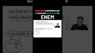 🛑Dominar a linguagem matemática vai permitir um ganho absurdo de agilidade no ENEM! #enem