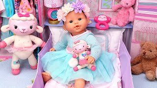 Day in nursery with baby doll! PLAY DOLLS