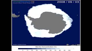 Antarctic sea ice extent timelapse 1978-2024