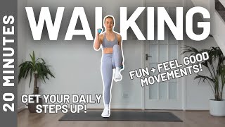 20 MIN WALKING WORKOUT AT HOME - All Standing, No Repeats, Low Impact