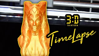 3D Printer Timelapse - Star Wars Ashoka Tano 4K (Qidi Tech X-Max)