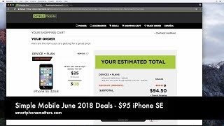 Simple Mobile June 2018 Deals - $95 iPhone SE