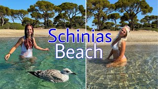 Schinias Beach - САМЫЙ ЛУЧШИЙ ПЛЯЖ Аттики! Афины рядом! Идеальное море и нет людей! Greece