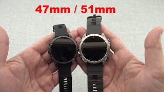 Garmin Fenix 8 AMOLED - Size comparison 47mm and 51mm