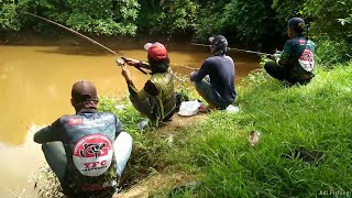 SERU Casting Gabus,Lembat/Lele Akar Dan Mancing Ikan Lais Di Sungai Dekat Rumah//Fun Fishing,,,!!!