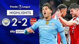 Man City 98th min equaliser in BLOCKBUSTER! 🍿 | Man City 2-2 Arsenal | Premier League Highlights