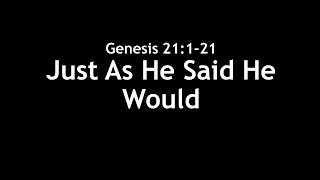 Genesis 21 Part 1