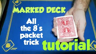 Packet card trick with a SURPRISING reveal TUTORIAL