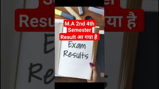 m.a 2nd 4th semester result 2024 | ma 2nd semester result declared 2024