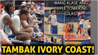 GILAS di PINAPORMA ang IVORY COAST sa TUNE UP Triple TOWER nagpakitang GILAS 85-62