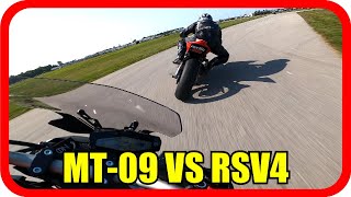 MT-09 vs Red RSV4-RR