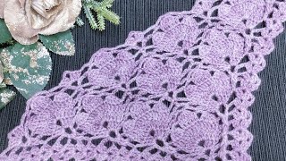 Шаль крючком из 4 - х раппортов ✨ Crochet shawl ✨